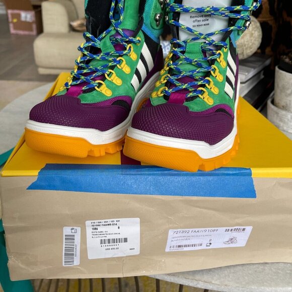 GUCCI TECHNOCANVAS 721392 MEN'S SNEAKERS SHOES, GUCCI sz 8 - Picture 4 of 15